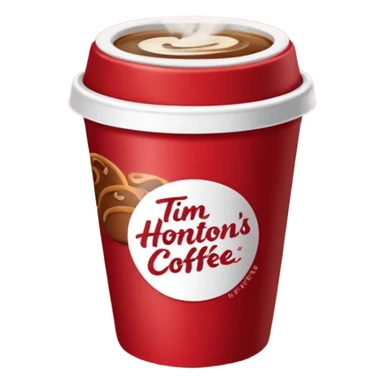 Tim Hortons coffee, it should be red cup with white write writing " Tim Hortons" and a White lid sticker