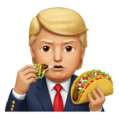 Donald Trump eating tacos sticker