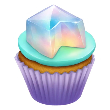 opal crystal gemstone cupcake sticker