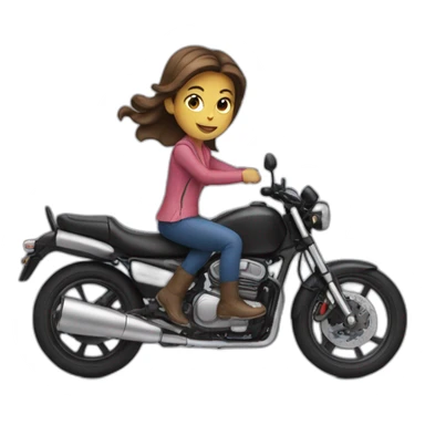 Fille qui fait de la moto sticker