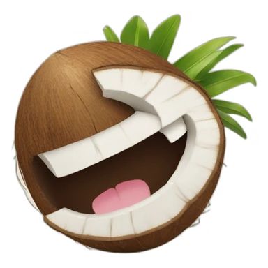 Coconut smiling sticker