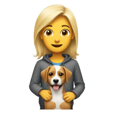 A person whit an dog  sticker