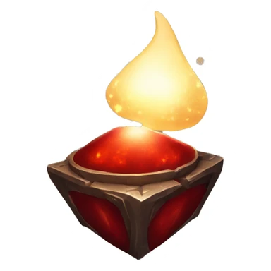 a glowing dark-red magical artifact sticker