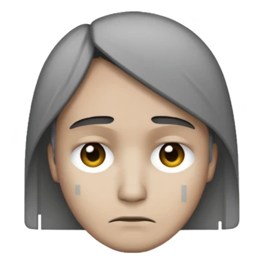 Make this emoji: 😔 but make it look like Microsoft  sticker