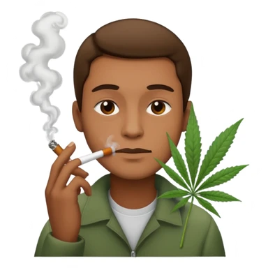 Guy smoking weed  sticker