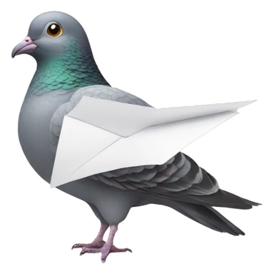 pigeon holding letter sticker