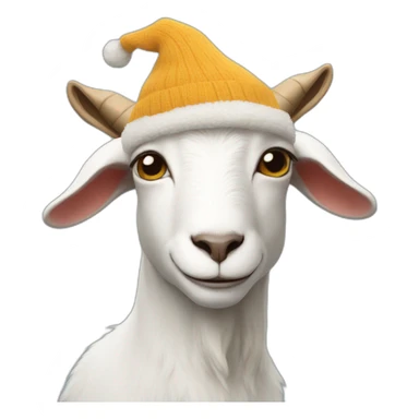 goat with a cat hat sticker