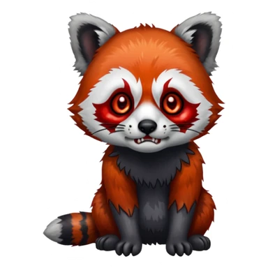 a red panda zombie sticker