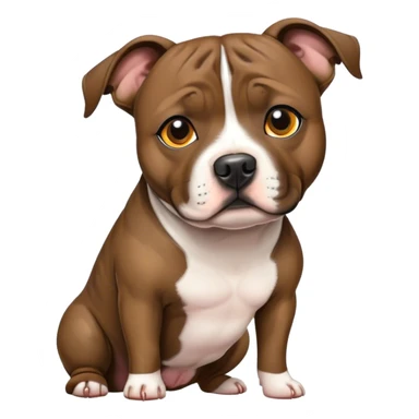 Brindle staffordshire bull terrier sticker