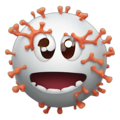 Emoji coronavirus sticker