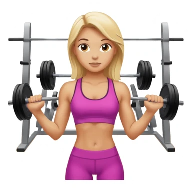 Blonde girl gym  sticker