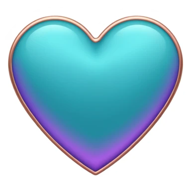 I need a teal, orange , purple, and rose gold Heart emoji  sticker