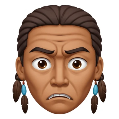 native american showing Annoyance/anger - feeling of irritation or displeasure  sticker