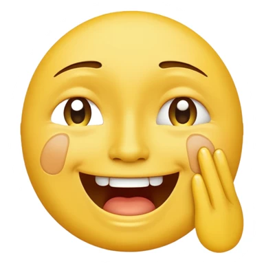 make an emoji of a yellow face sobbing and then an overlap of the same face on top of that smiling sticker