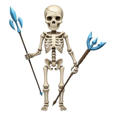 Skeleton with arrow  sticker