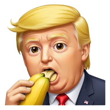 Donald Trump eating a banana sticker