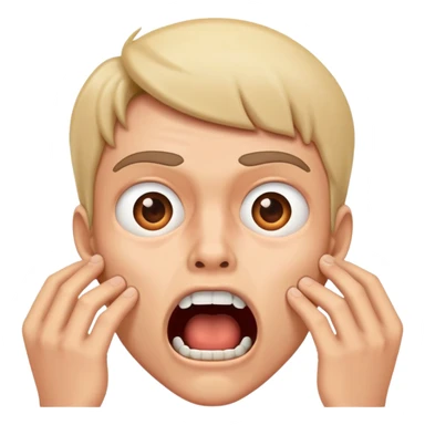 Jaw dropped open with shock sticker