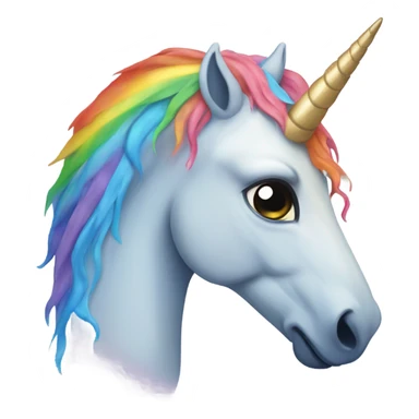 unicorn crying rainbow rivers from its eyes sticker