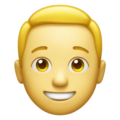 A yellow badge face with forehead saying yay sticker