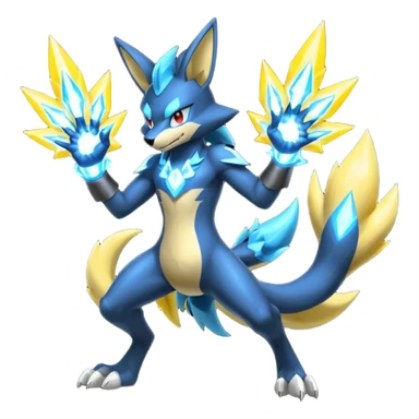 Lucario-Luxray-Zeraora-Manectric-fusion (full body) sticker