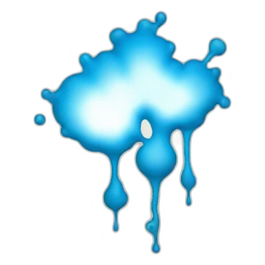 cerulean ink blot sticker