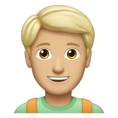 Green eyed short blonde hair guy with long black haired dachshund sticker