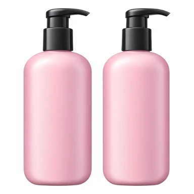 light pink shampoo and conditioner bottles sticker