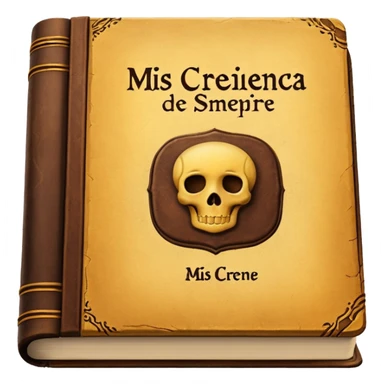 a book with the name "mis creencia de siempre" sticker
