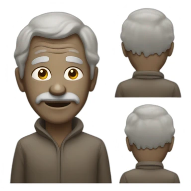 Dirty old man covered in mud sticker