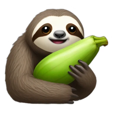Sloth sucking eggplant sticker