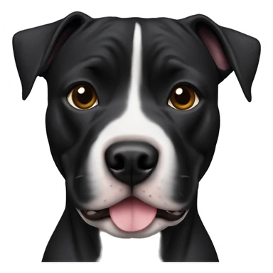black staffordshire bull terrier sticker