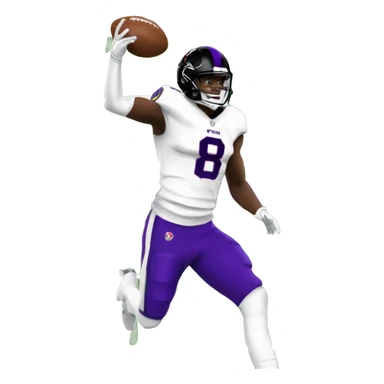 Lamar Jackson number 8 scoring touchdown  sticker