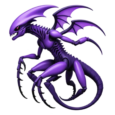 Abstract Xenomorph-Genesect-Lunala-ET-hybrid-fantasy-creature sticker
