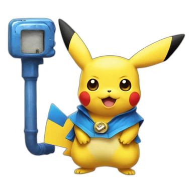 Pikachu sur l’épaule de Mario sticker