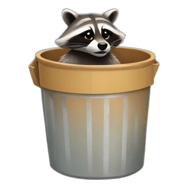 racoon in the trash sticker