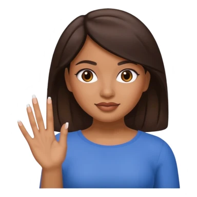 latina girl memoji with nail sticker