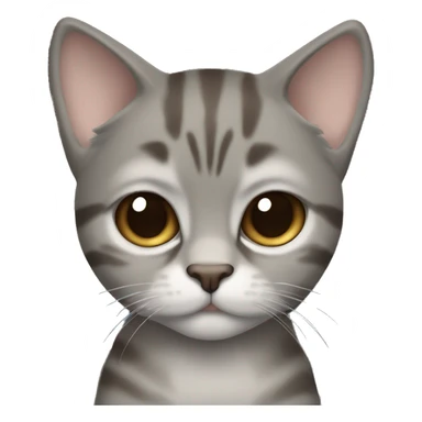 Body builder grey Brown tabby cat with dark torquoise eyes sticker
