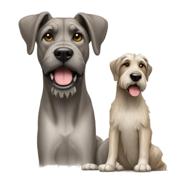 Boxer dog with sharp pointed ears and Irish wolfhound sticker