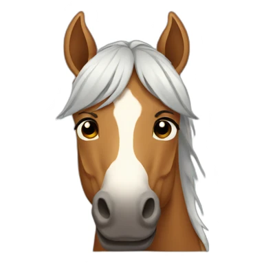 sad horse sticker