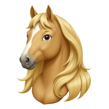 horse with long blonde hair sticker