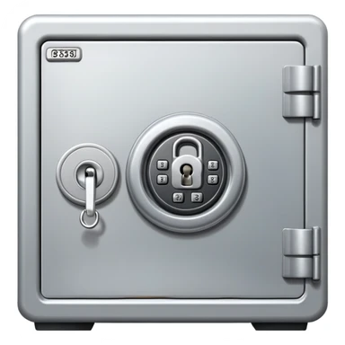 metal safe with lock sticker