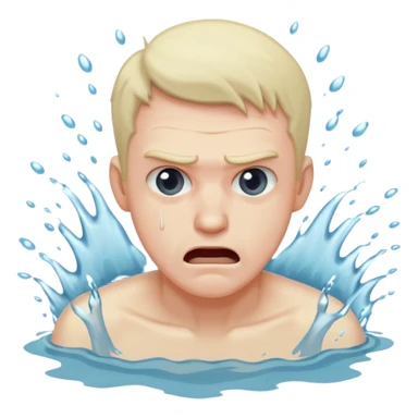 Man drowning sticker