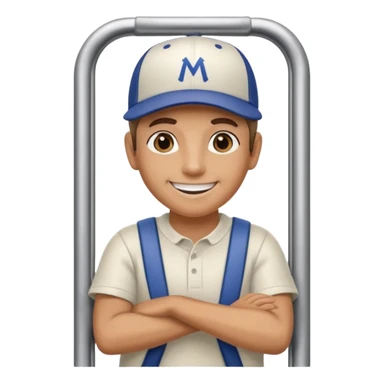 Rider holding grab bar,Metro Riders,with metro rail inside sticker