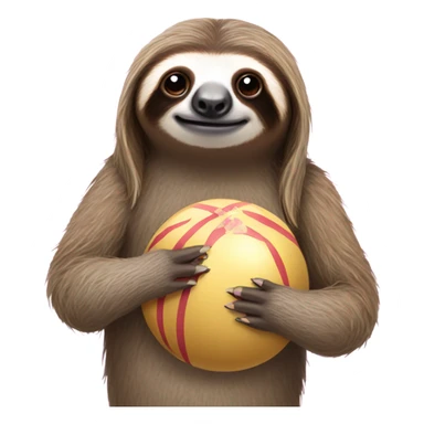 Sloth with fake nails wearing a ball gown  sticker