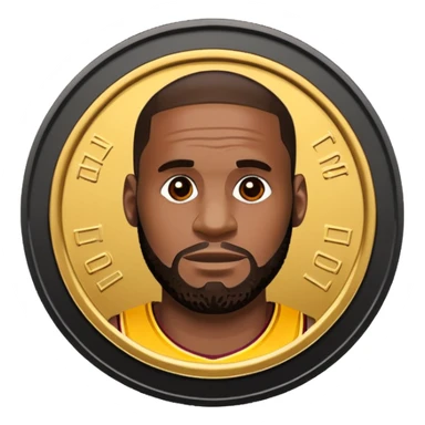 lebron james coin emoji sticker