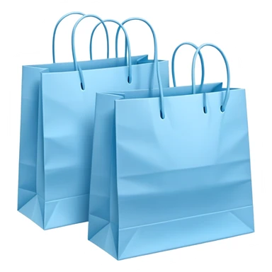 Bundle of Light blue shopping bags sticker