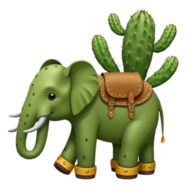 Un elefante con cuerpo de captus y sandalias marrones  sticker