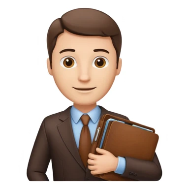 businessman with portfolio sticker