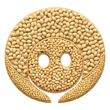 a handful of scattered sesame seeds sticker