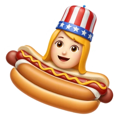 Me as a 4th of July hot dog sticker